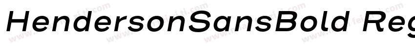 HendersonSansBold Regular字体转换